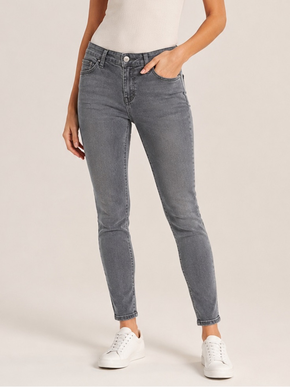 Current Elliot Low Rise Skinny Jeans Size 27 Gray woman’s